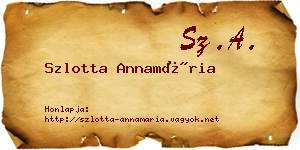 Szlotta Annamária névjegykártya