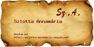 Szlotta Annamária névjegykártya